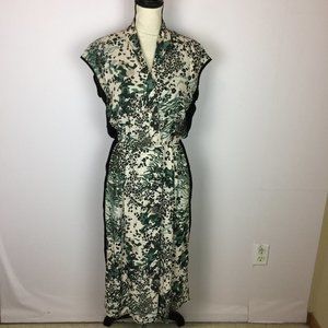 Lysse Green and Black Midi Dress